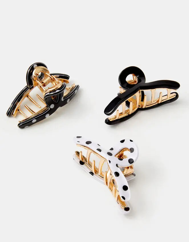 3X POLKA MINI TWIST CLAW CLIP