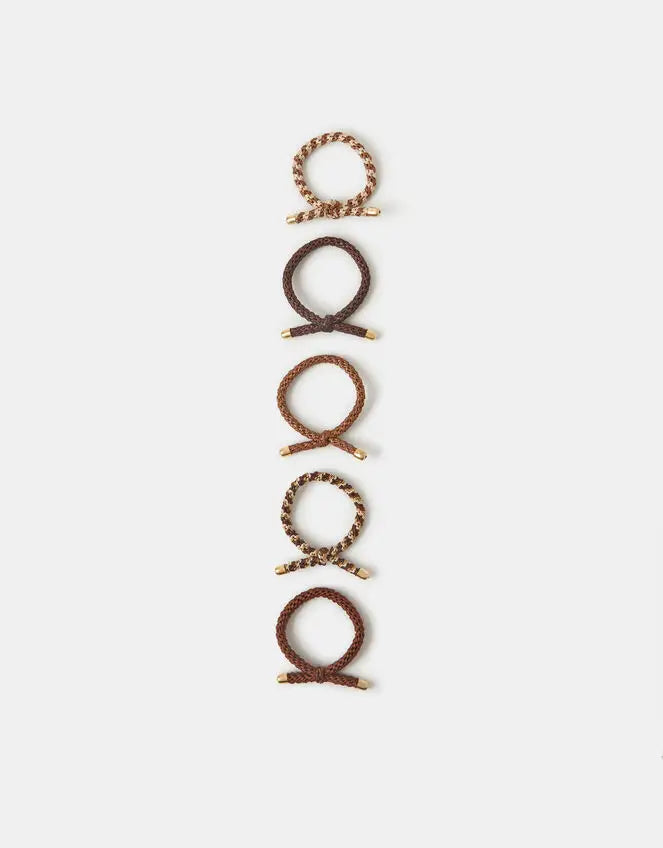 5 X CHOC KNOT CORD PONIES
