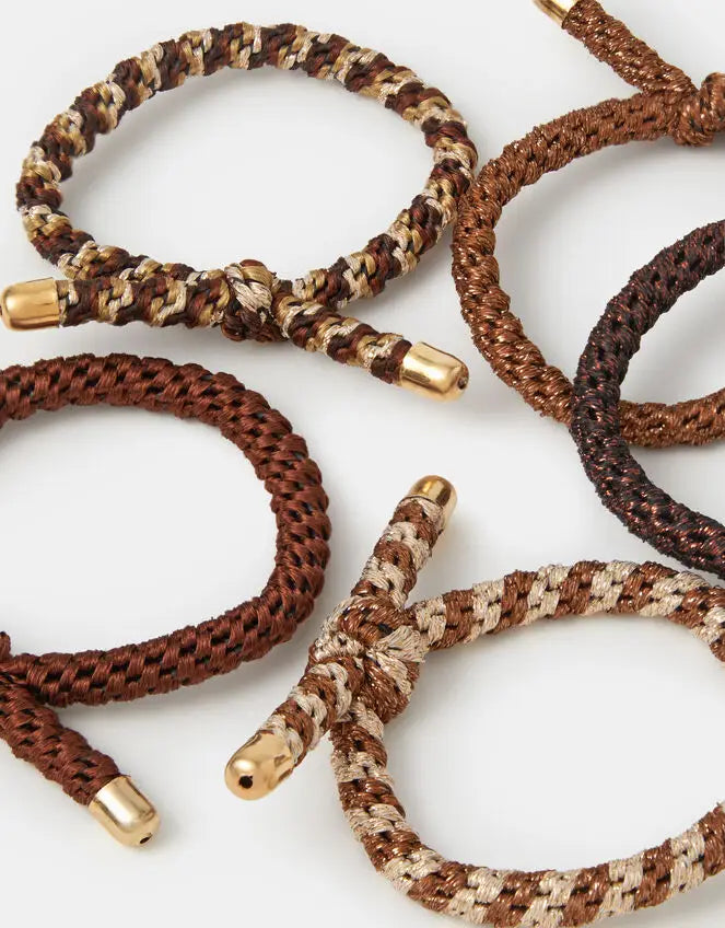 5 X CHOC KNOT CORD PONIES