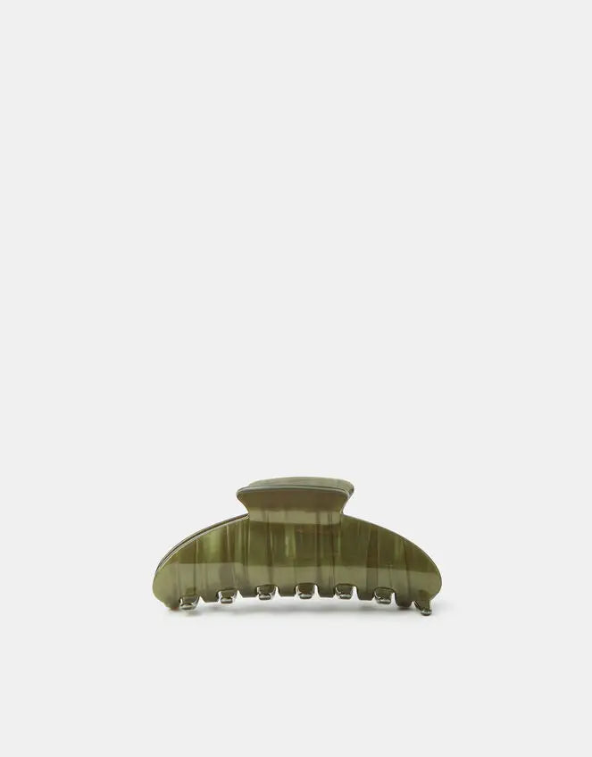 SHEENY GREEN CLAW CLIP