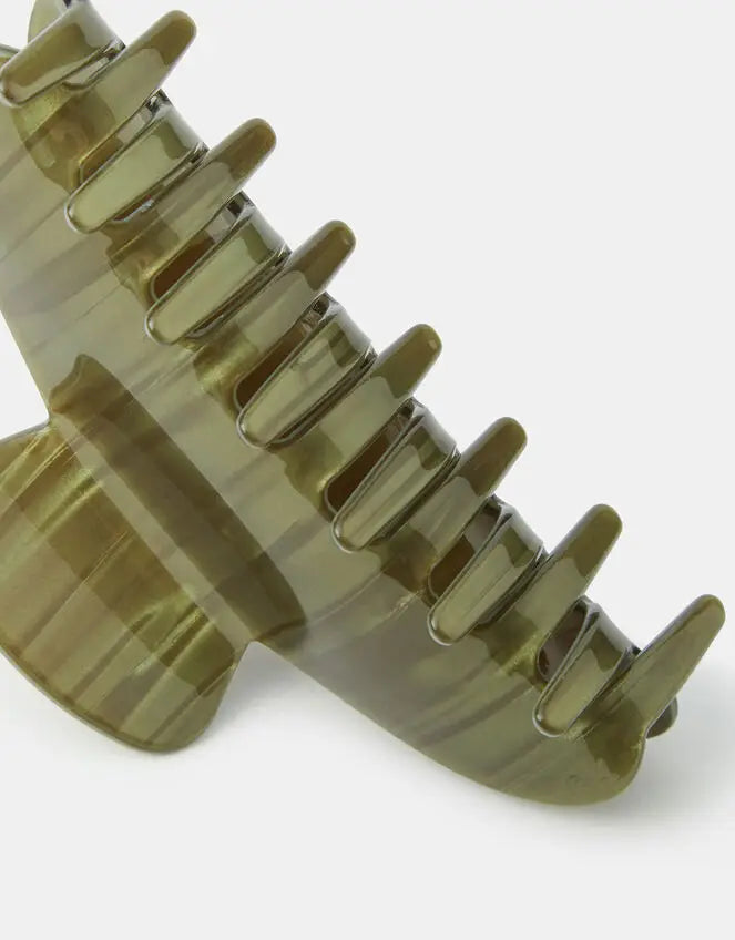 SHEENY GREEN CLAW CLIP