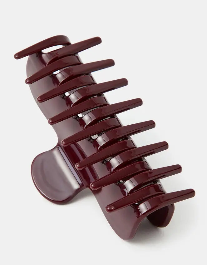 GLOSSY CHERRY CLAW CLIP