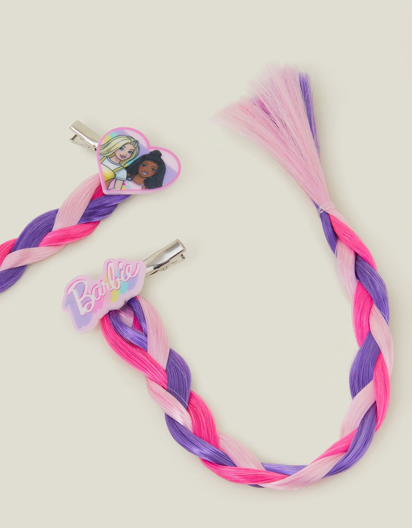Girls 2-Pack Barbie™ Faux Hair Clips