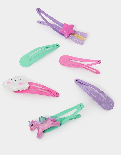 6-Pack Girls Unicorn Hair Clips