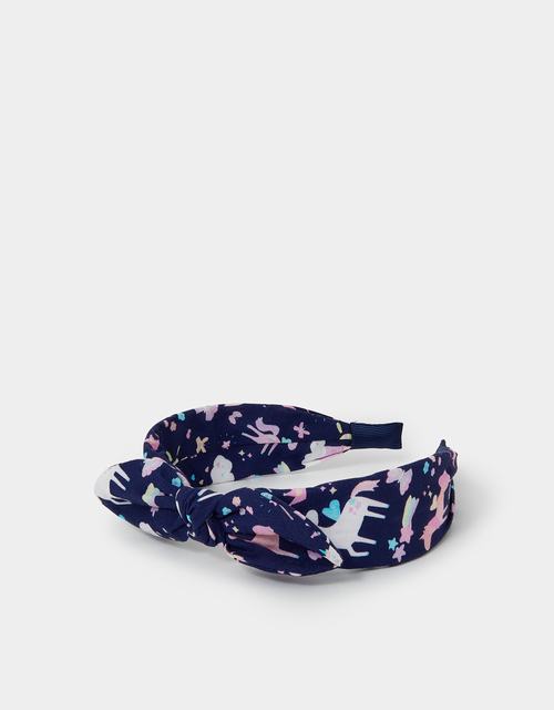 Girls Unicorn Print Bow Headband