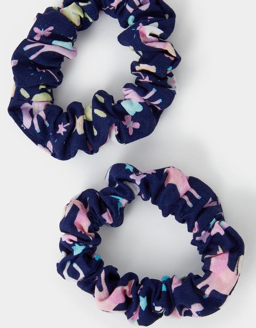2-Pack Girls Unicorn Print Hair Scrunchies