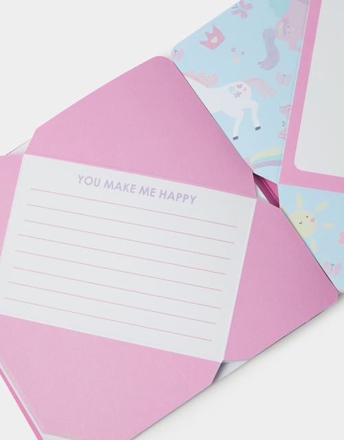 Girls Unicorn Little Letters Stationery Book