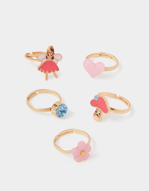 5-Pack Girls Fairy Ring Set