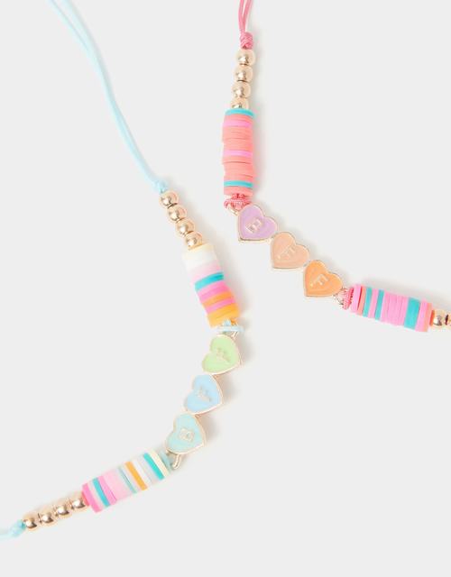 2-Pack Girls BFF Cord Friendship Necklaces