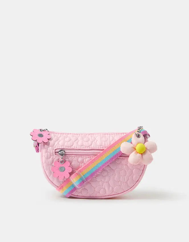 FLOWER QUILTED CROSS BODY