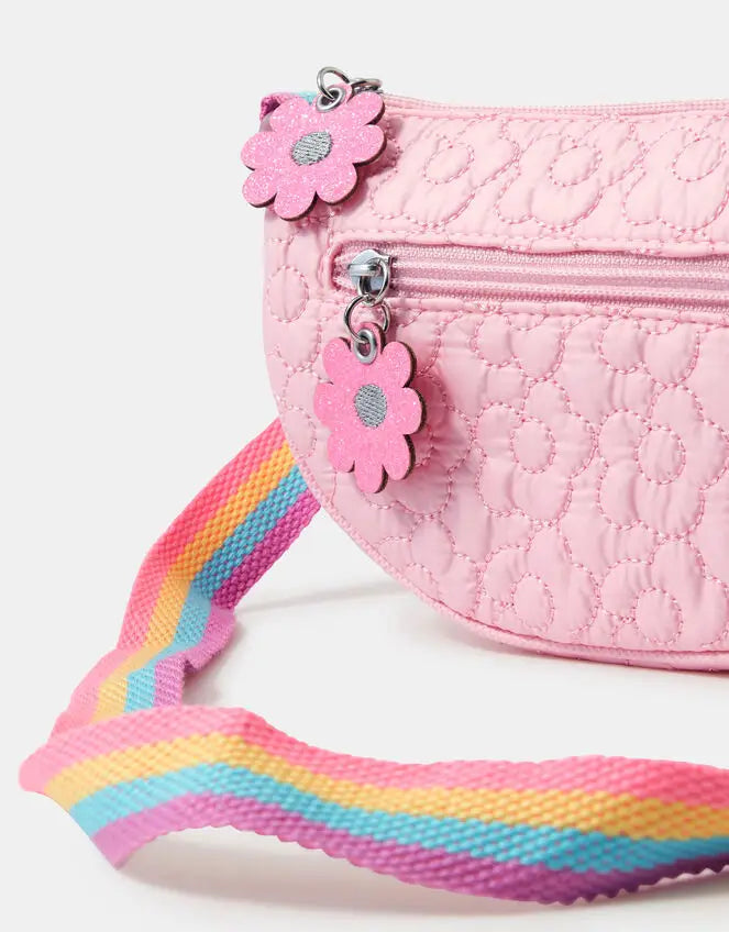 FLOWER QUILTED CROSS BODY