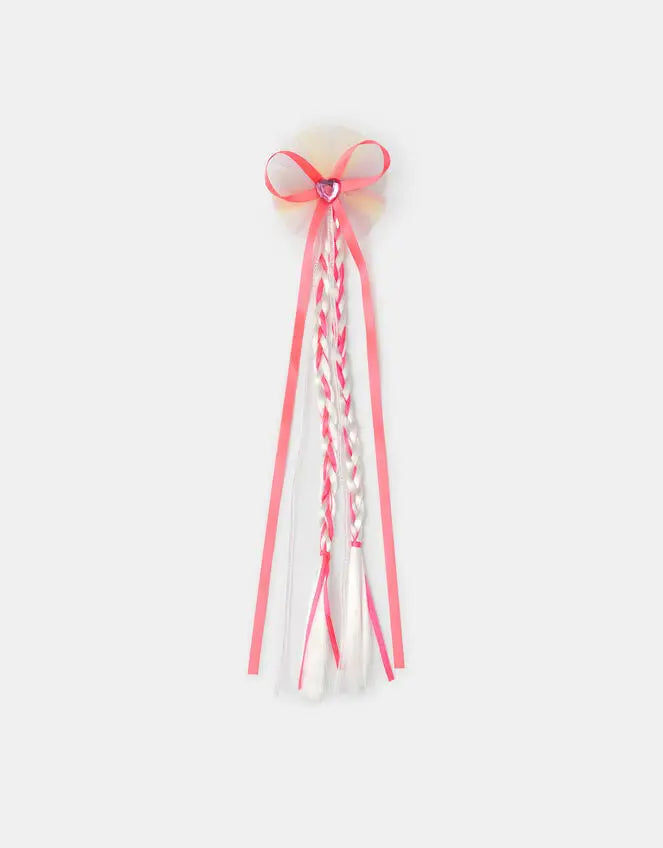 NEON BOW FAKE HAIR CLIP