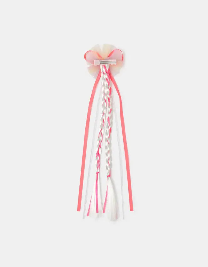 NEON BOW FAKE HAIR CLIP