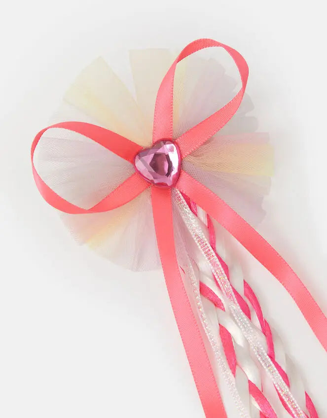 NEON BOW FAKE HAIR CLIP
