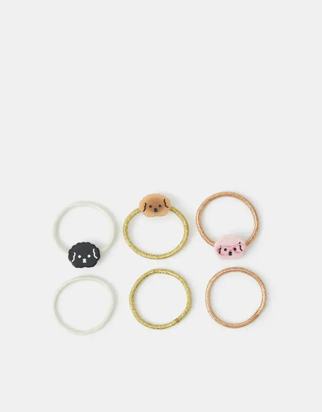 PUPPY LUREX PONY SET 6 PK