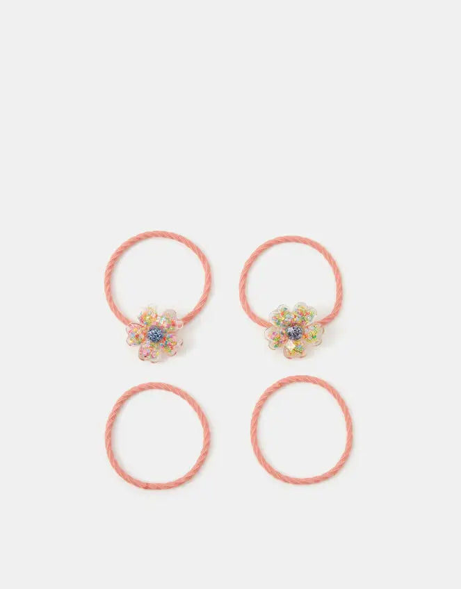 GLITTER FLOWER PONY 4PK