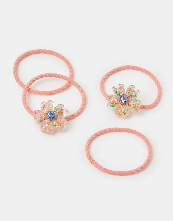 GLITTER FLOWER PONY 4PK