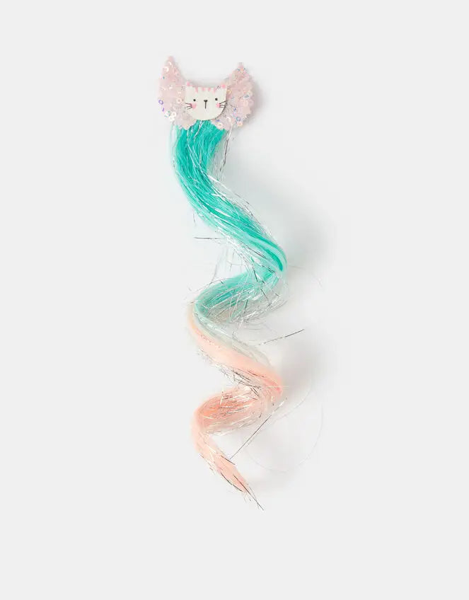KITTY SWIRL FAKE HAIR CLIP