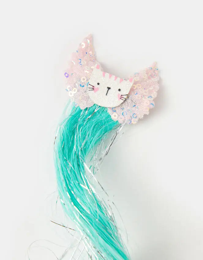 KITTY SWIRL FAKE HAIR CLIP