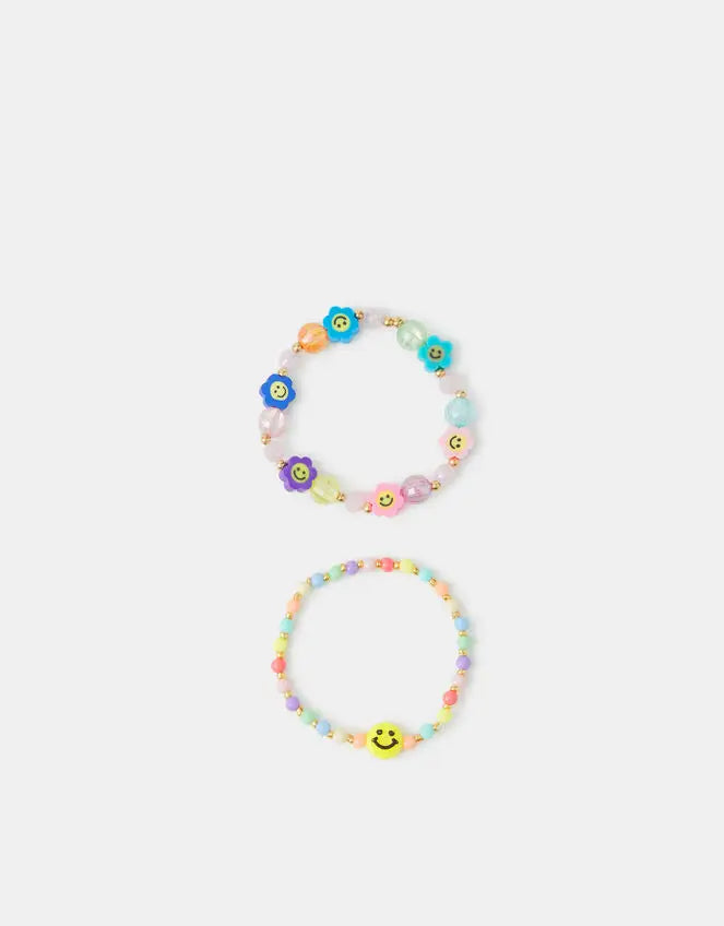 SMILEY FLOWER BRACELET 2P