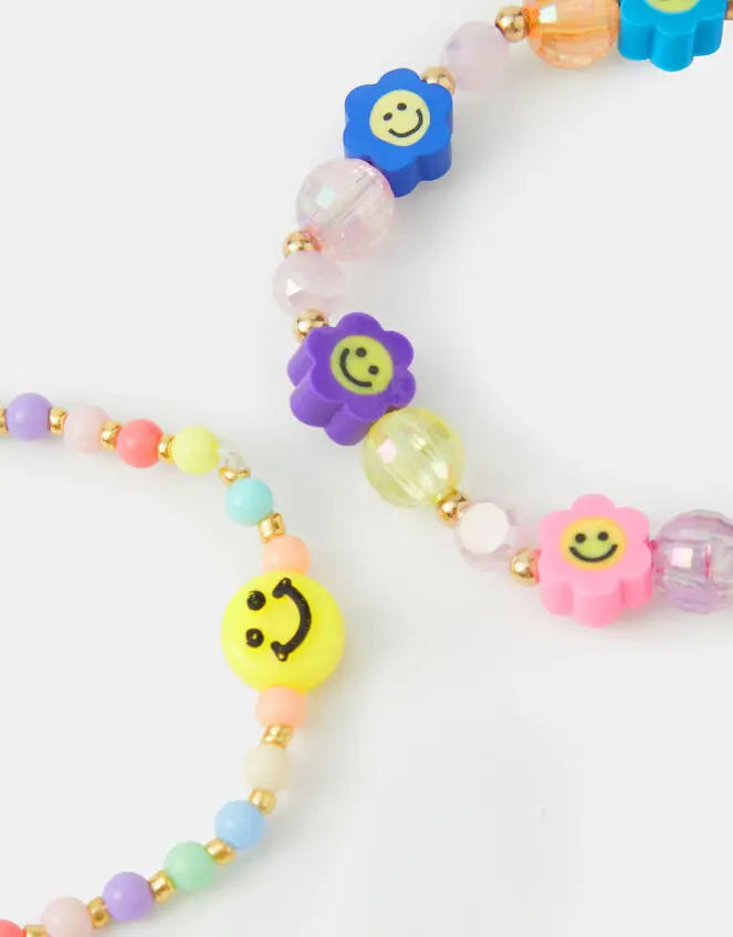 SMILEY FLOWER BRACELET 2P