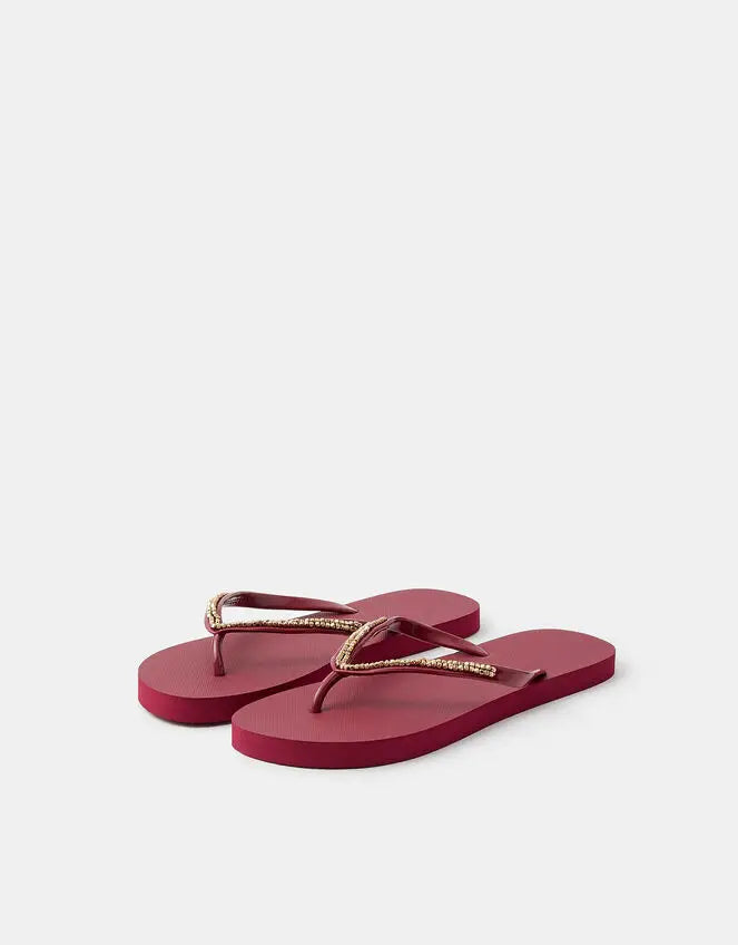 BURG GOLD BEAD EVA - Burgundy