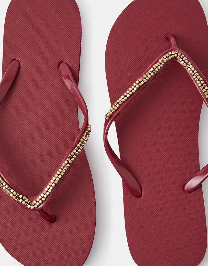 BURG GOLD BEAD EVA - Burgundy
