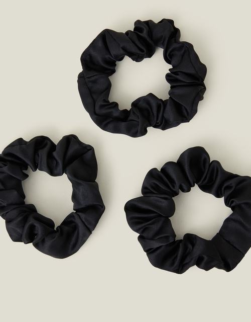 Satin Medium Scrunchies Set of Three