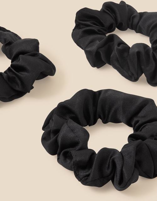 Satin Medium Scrunchies Set of Three